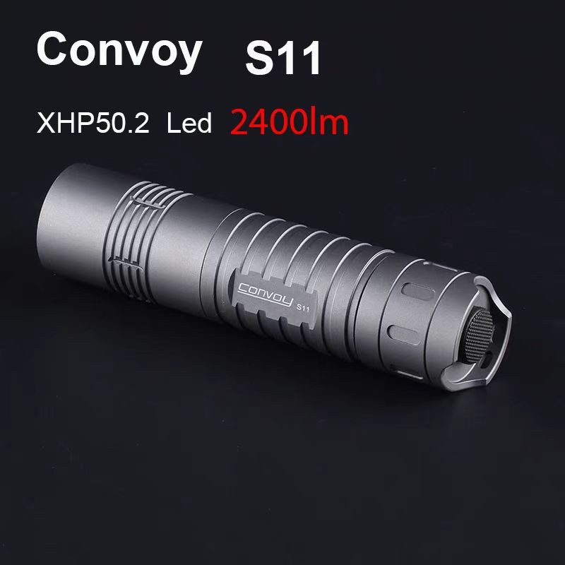 Convoy手电筒钛色S11 XHP50.2战术高功率26650携带户外露营巡逻灯