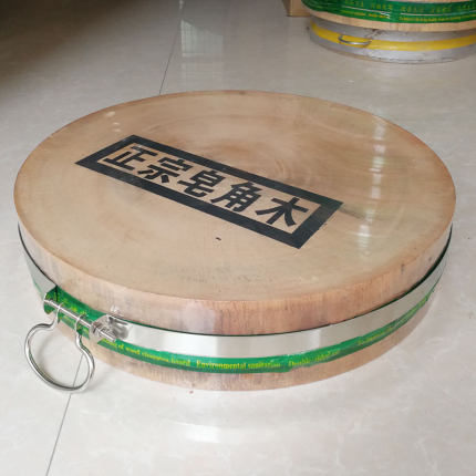 正宗皂角树菜板大号砧板实木墩厨房家用圆形整块加厚剁骨头老案板