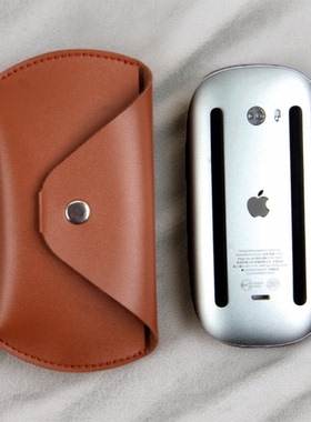 适用于苹果妙控鼠标Magic Mouse2小羊皮磁吸扣收纳套保护皮套厂家