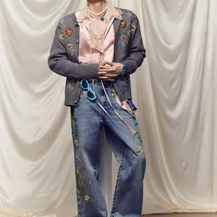 Royal Child Borc 实体现货 100%羊毛手绣花卉珍珠开衫 Birth