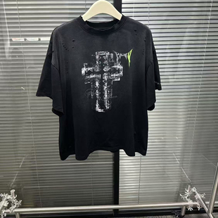 日产水洗破坏logo短袖 实体现货 DESTROYED BLADE Panq