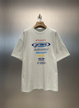 实体现货 清仓 Far Archive 赛车印花短袖T恤vibe宽松版男女同款