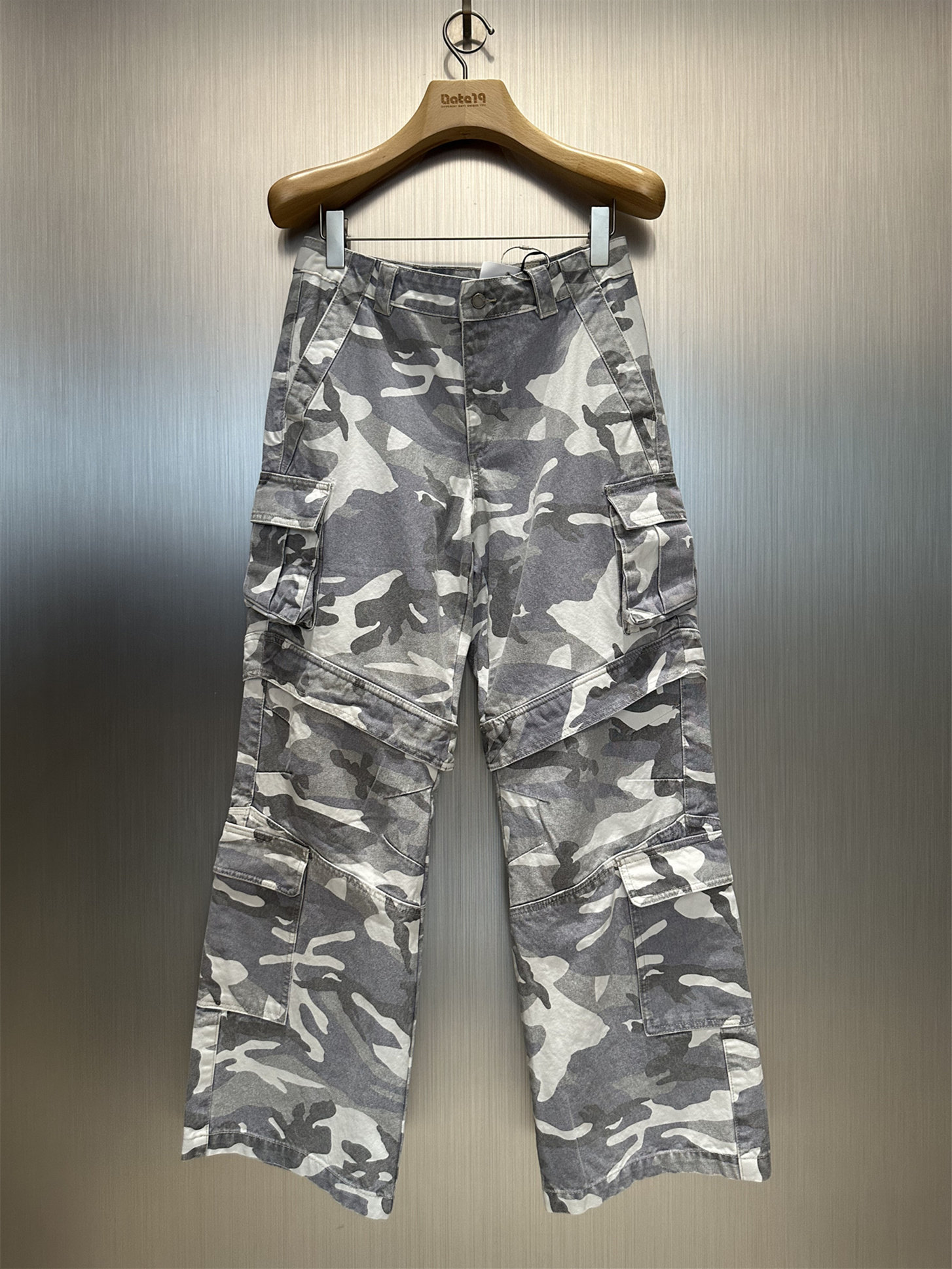 实体现货 panq 雪地迷彩工装裤美式高街cargo阔腿直筒休闲裤长裤