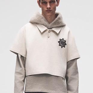 Birth Borc Child 皮草兔毛叠穿连帽卫衣 Royal 实体现货