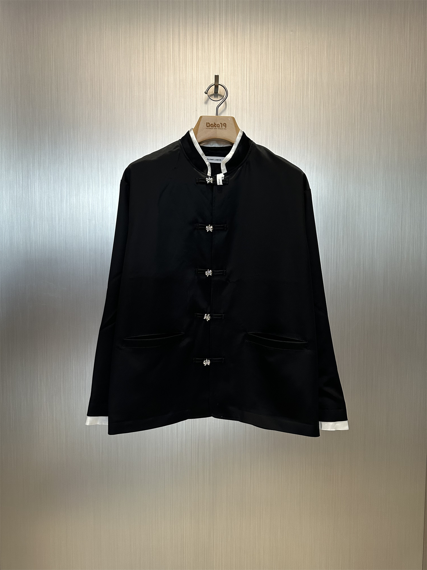 丝绸拼接实体现货唐装夹克外套