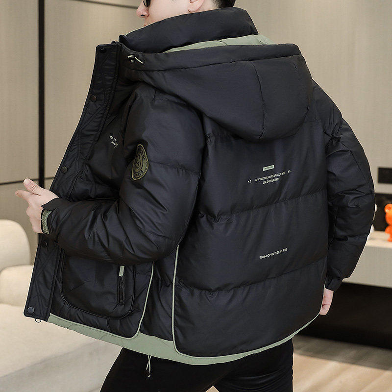 轻奢冬季棉服男短款新款加厚保暖棉衣冬装潮流休闲连帽防寒服外套