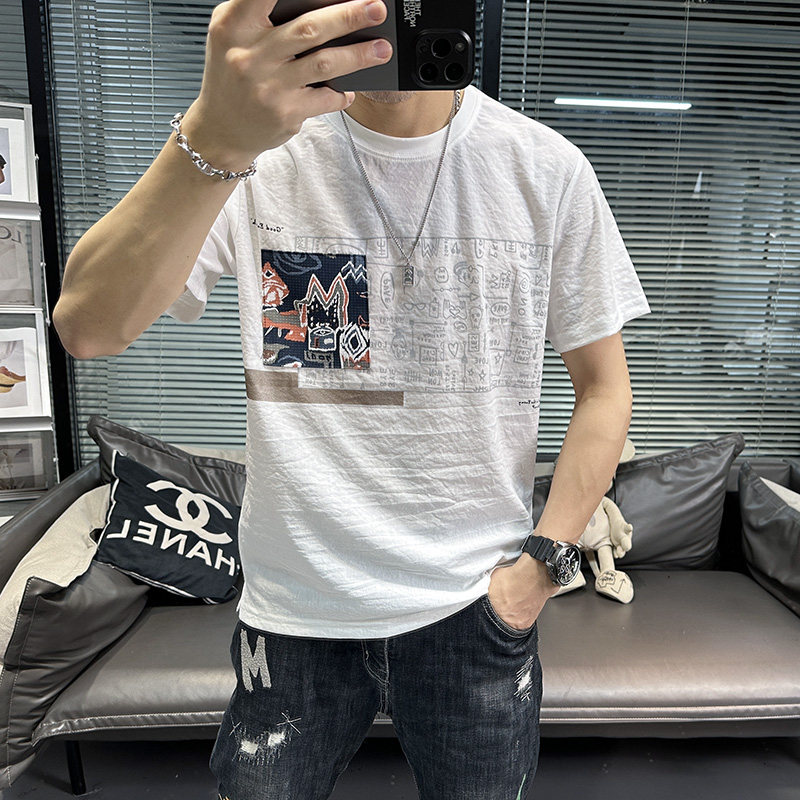修身型个性帅气男装半袖上衣