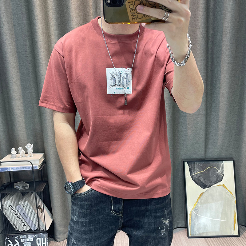 潮牌短袖t恤男夏季新款高端半袖体恤衫男装上衣纯棉字母印花衣服