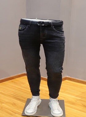 男装中腰小直筒铅笔裤男长裤