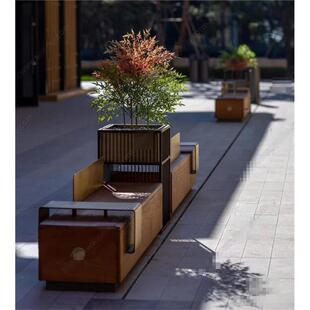 户外座椅 植物 公园椅 花箱 SU模型 景观座椅 5475现代景观座椅