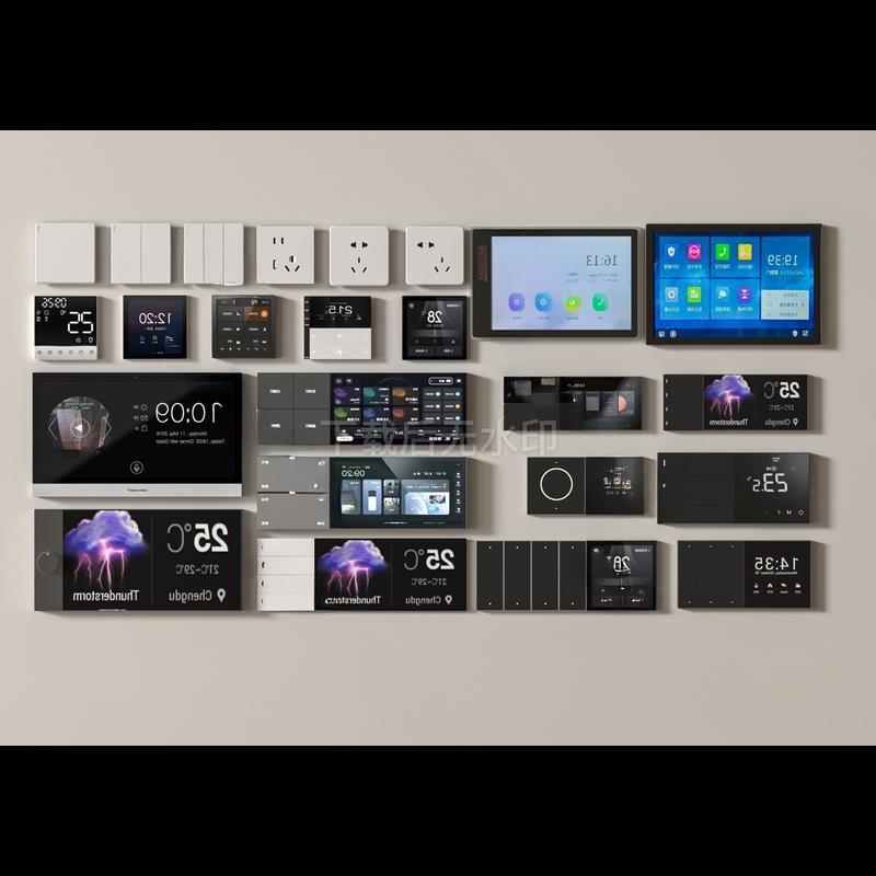 现代开关 空调控制面板 智能语音显示屏 可视电话 草图大师SU模型