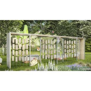 宣传景观墙 5556新中式 置景墙 宣传装 SU模型 文化民俗景墙