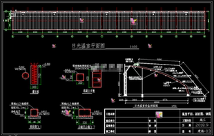 130米×13米日光温室蔬菜大棚设计施工图CAD图纸