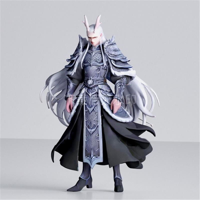 现代雕塑小品哪吒魔童 闹海东海龙王敖光 雕塑手办草图大师SU模型