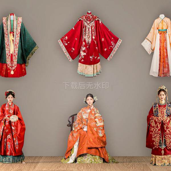 现代衣服 礼服 汉服 禾秀服 旗袍 婚纱 中式服装 草图大师SU模型