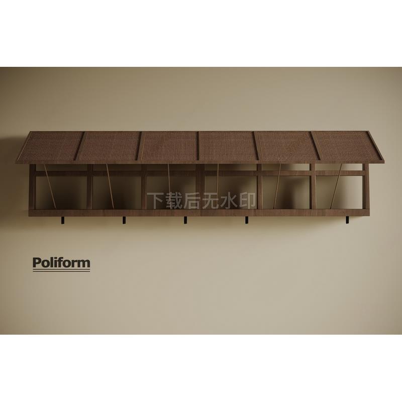 现代新中式屋檐 复古屋檐 窗户 原木窗户平开窗 草图大师SU模型