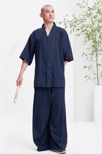 慈缘夏季短袖薄款出家人僧服小褂和尚比丘尼衣服僧人服禅服僧衣男