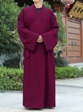 木兰色秋冬季僧服长褂师父大褂