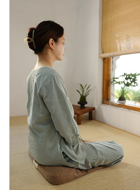 禅修垫荞麦支撑尾椎打坐垫阳台飘窗久坐冥想静坐专用家用复古蒲团