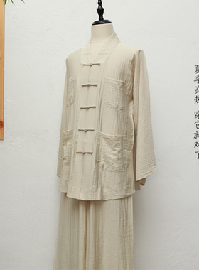 慈心缘夏季短褂薄款丝亚麻小褂僧服亲肤透气师父比丘尼男女僧衣