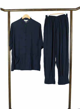 慈心缘夏季居士服短袖禅修服男款