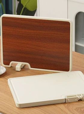 厨房水槽专用40双面菜板可站立不发霉乌檀木纹塑料家用砧板