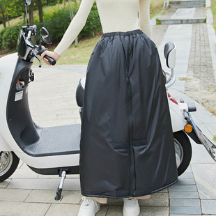 跨骑电动摩托车挡风裙子防寒保暖护膝防风被防水加厚后座半身围裙