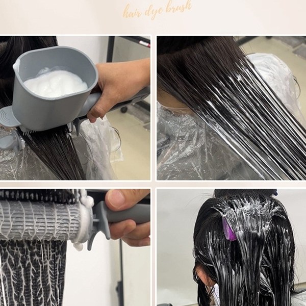 发廊半自动涂染膏器滚轴刷膏涂抹染发机涂抹漂发机涂抹烫发水工具