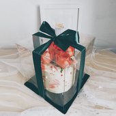 芭比蛋糕盒千层慕斯盒 加高 黑色全透明蛋糕盒子 6寸8寸10寸单层