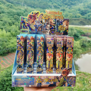 疯狂动物城2盲盒按动中性笔中小学生用黑色0.5大容量顺滑签字水笔