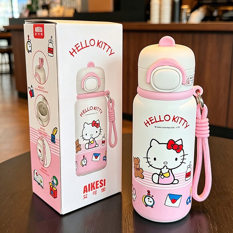 hellokitty儿童吸管316钢保温杯