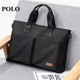 POLO公文包男款 单肩斜跨手提包男商务休闲通勤轻便男士 电脑包高级