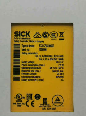 SICK西克安全栅继电器FX3-CPU230002货号议价