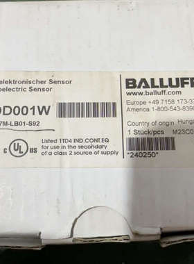 巴鲁夫BOD001W激光测距传感器BOD 37M-LB01-议价