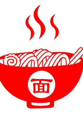 面馆小吃店橱窗玻璃贴纸