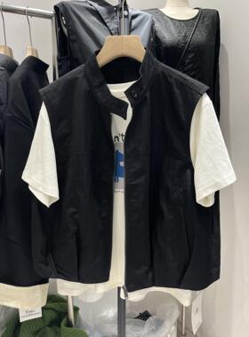 实体女装D壹韩式潮韩系立领拉链工装马甲春夏季宽松显瘦百搭无袖
