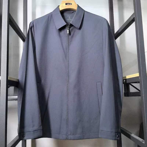小贝优选24018J1 含桑蚕丝+聚酯纤维面料 男士休闲夹克外套春秋款