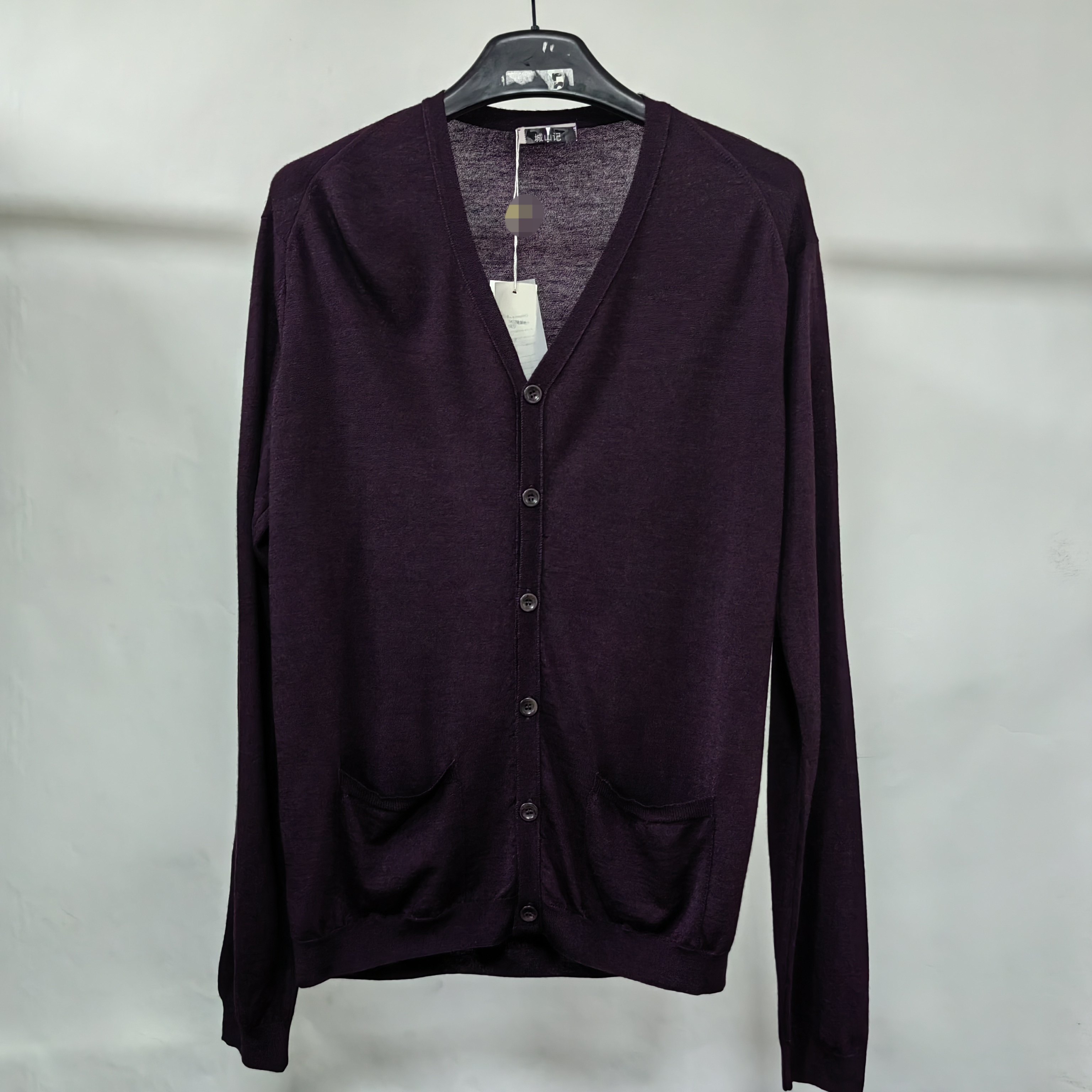 梦家  男装亮丝  高端男装时尚休闲长袖针织衫外套T2281