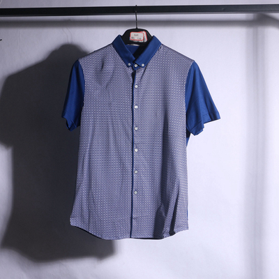 鄂尔*斯 线下1860元  棉+桑蚕丝 男士短袖T恤1520309332