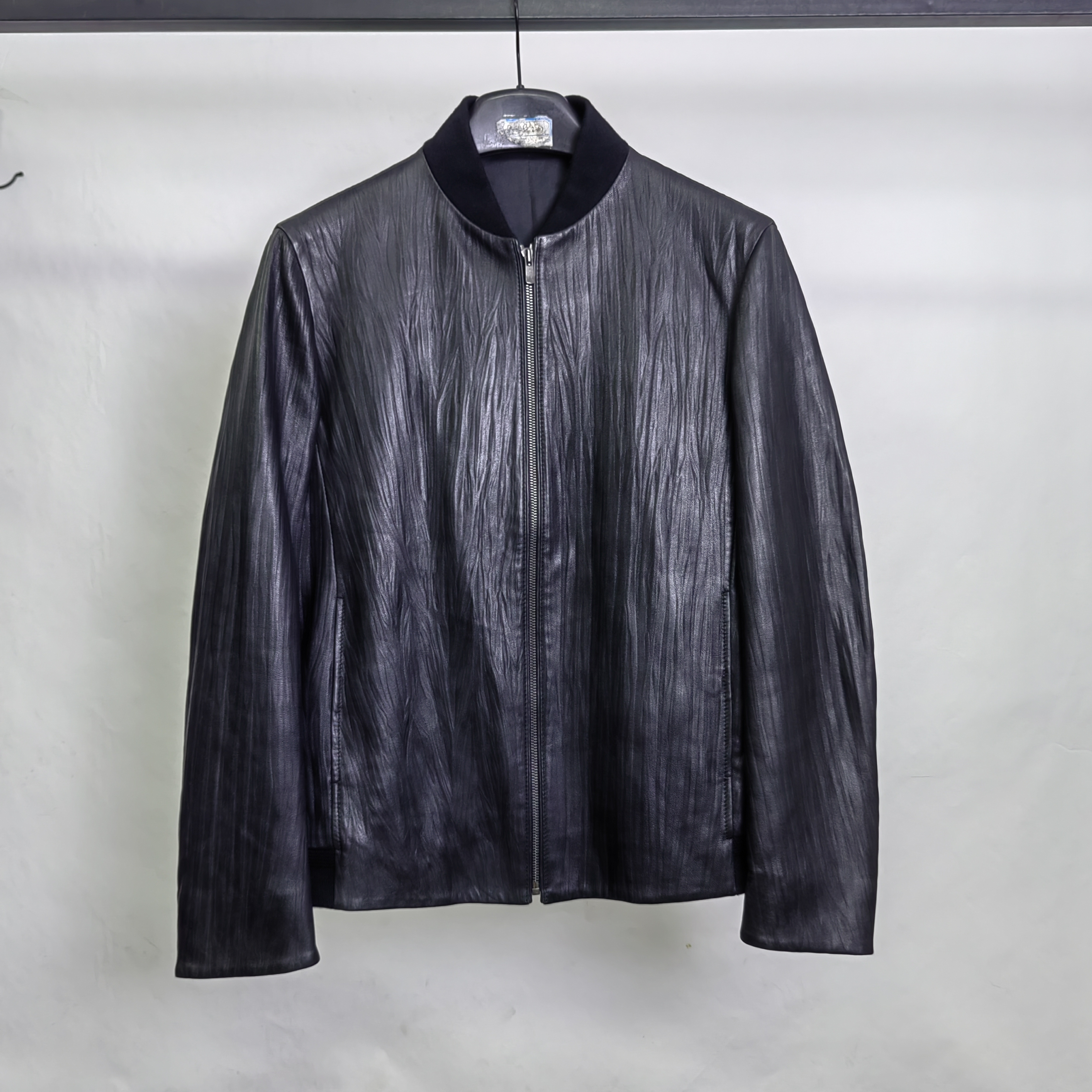 高端品质头层羊皮革 充满商务设计感 高端男装休闲真皮皮衣T2427