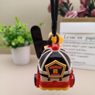 变形益智机器人罗伊消防车儿童书包挂件钥匙扣