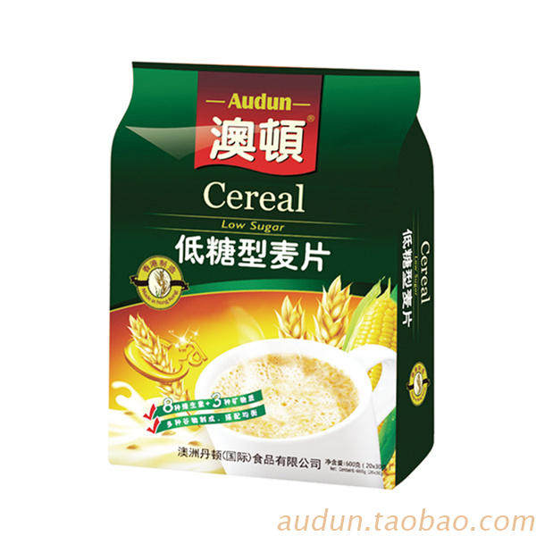 澳顿低糖燕麦型麦片无蔗糖600g袋装 0卡糖低糖 古早味麦片早晚餐