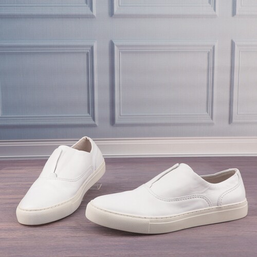 牛皮革圆头平底舒适懒人鞋乐福鞋