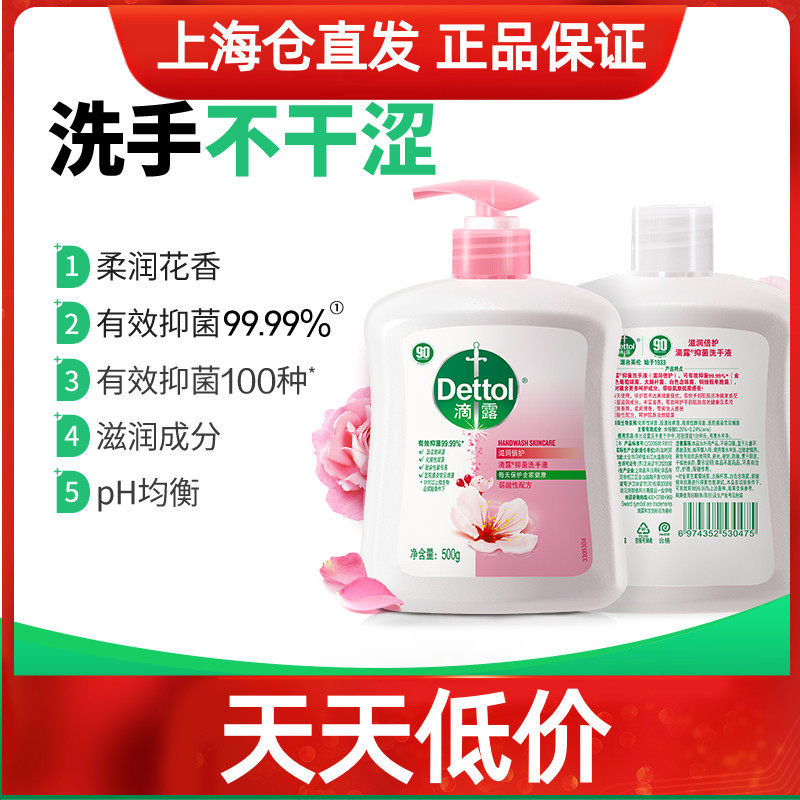 滴露健康抑菌滋润倍护500g+500g洗手液 家庭装,洗护清洁剂/卫生巾/纸/香薰,洗手液,淘宝优惠券,粉丝福利购,淘宝优惠卷