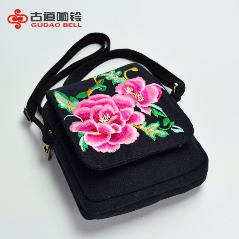 古道响铃2018新款民族风绣花斜挎包刺绣迷你小包帆布单肩手机包,箱包皮具/热销女包/男包,时尚帆布包,淘宝优惠券,粉丝福利购,淘宝优惠卷