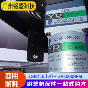 Z2D10 30S 2GN75K电机 12V3000RPM电玩城游戏机耐用电机直流 12GN