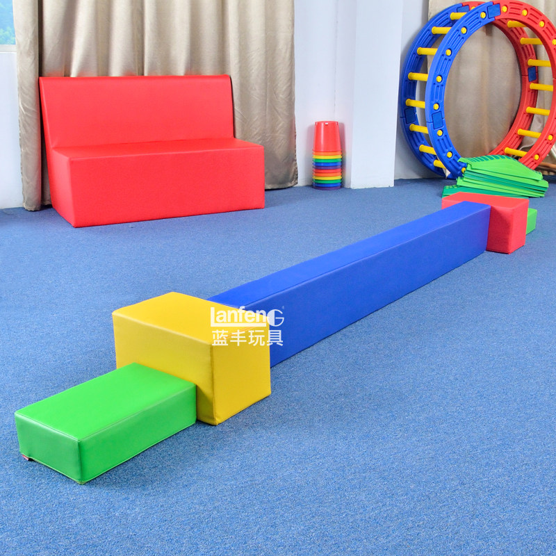 幼儿园儿童软包平衡木 独木桥 早教亲子园感统器材软体平衡木