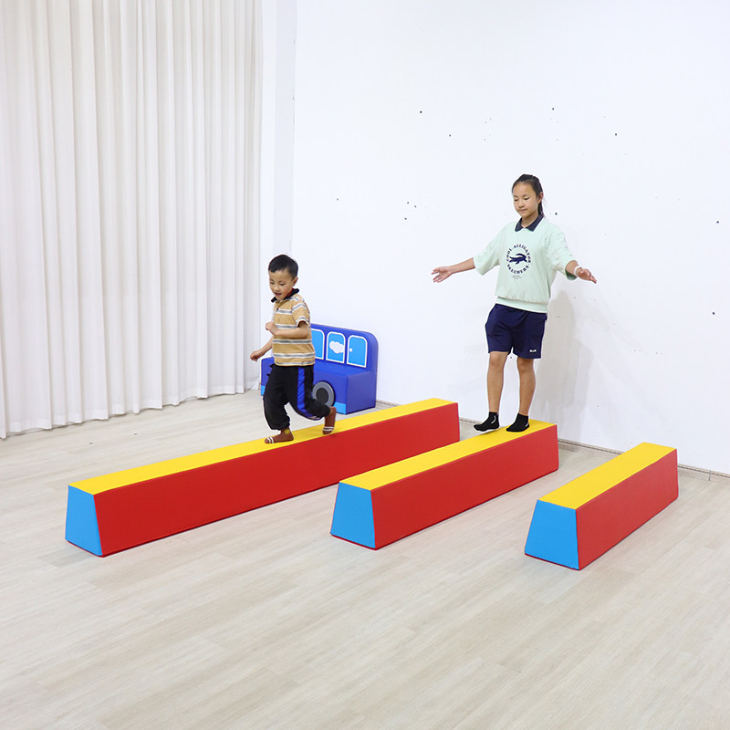 幼儿儿童早教体操感统平衡木软包独木桥 过河桥感统训练器材