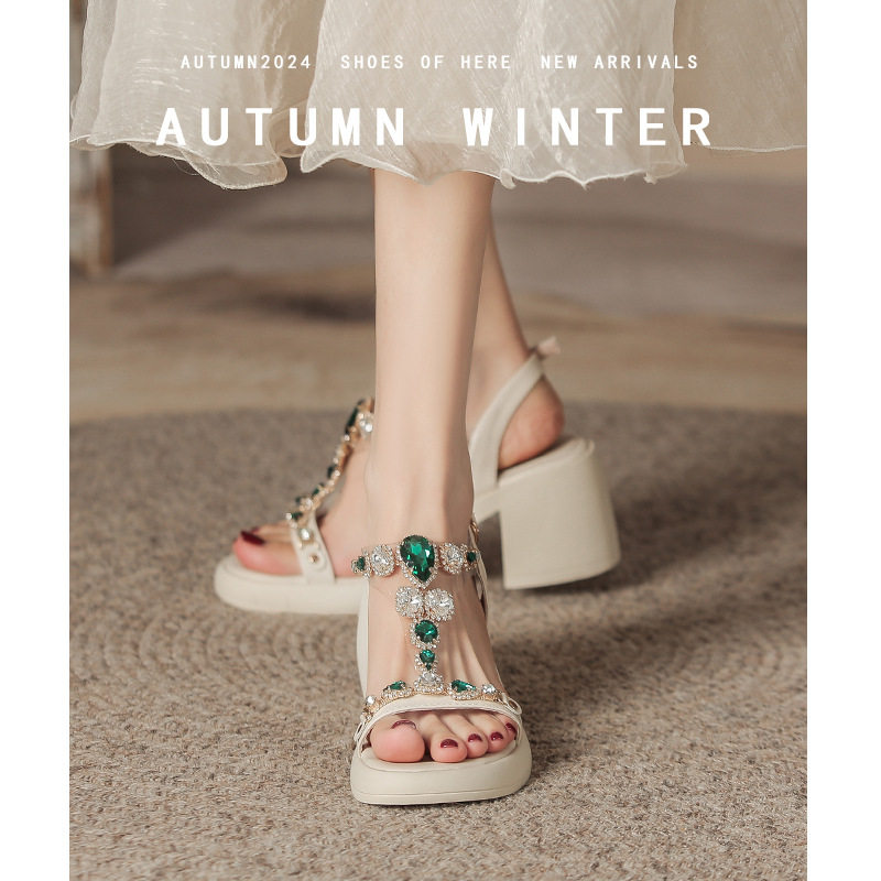 真皮凉鞋女2024夏季今年新款