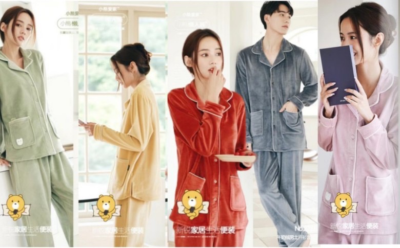 情侣款小熊懒人装牛奶绒睡衣2281男爱家双面绒亲肤保暖对襟家居服